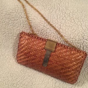 Wicker clutch purse